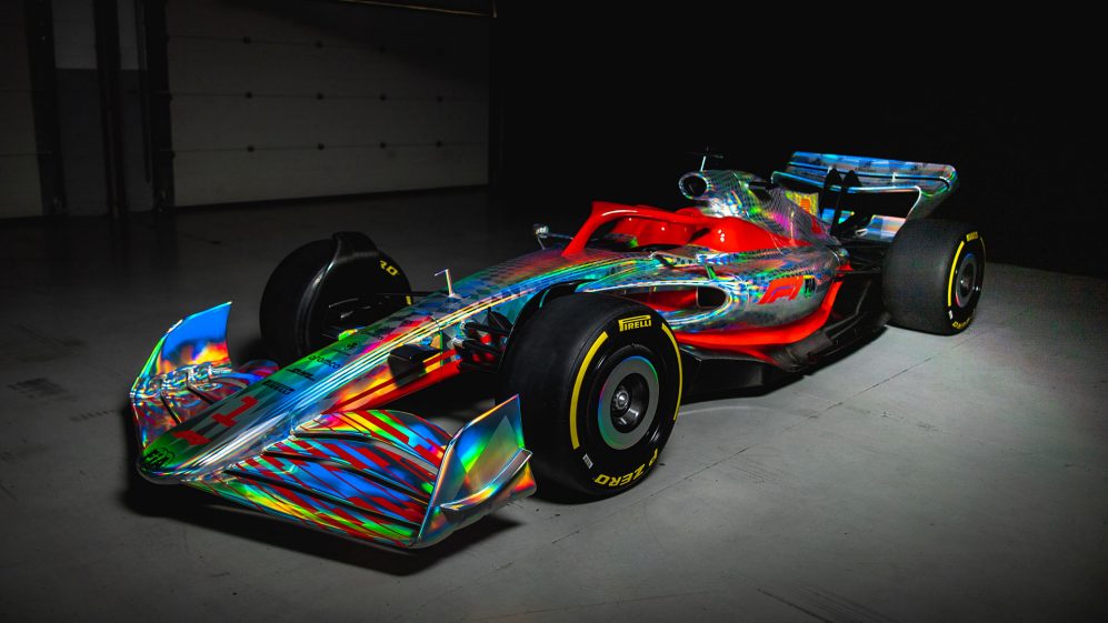 F1 new car designs for 2022 branded with F1